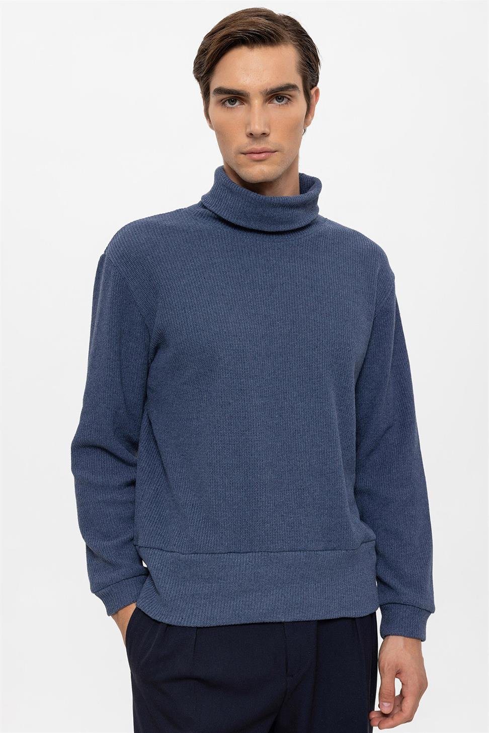 سترة الياقة المدورة للرجال