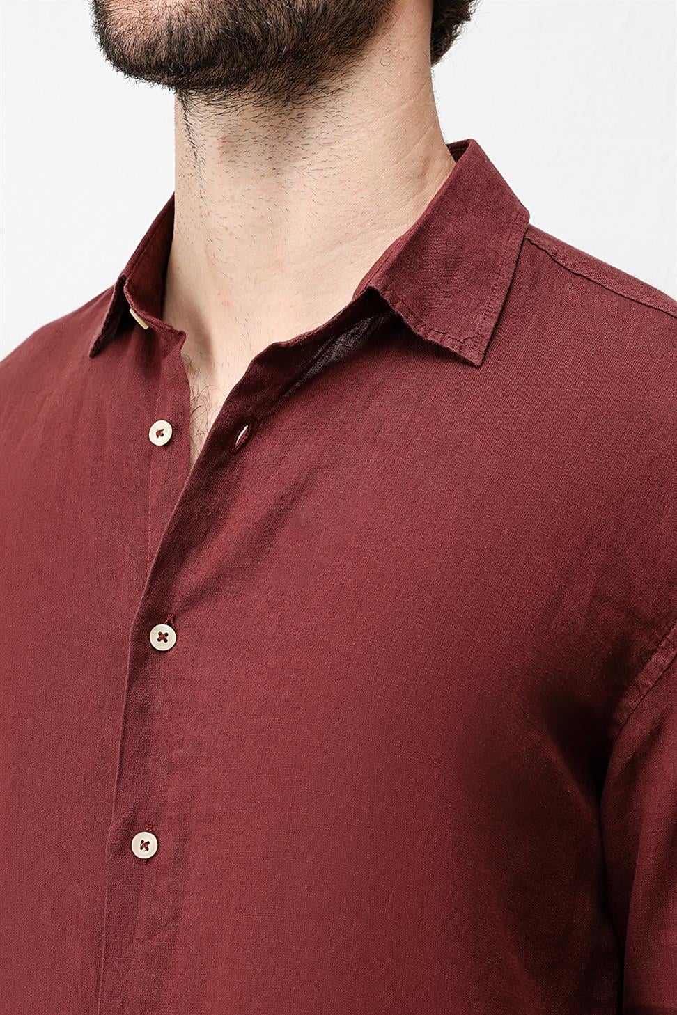 100% Linen Relax Fit Mens Shirt