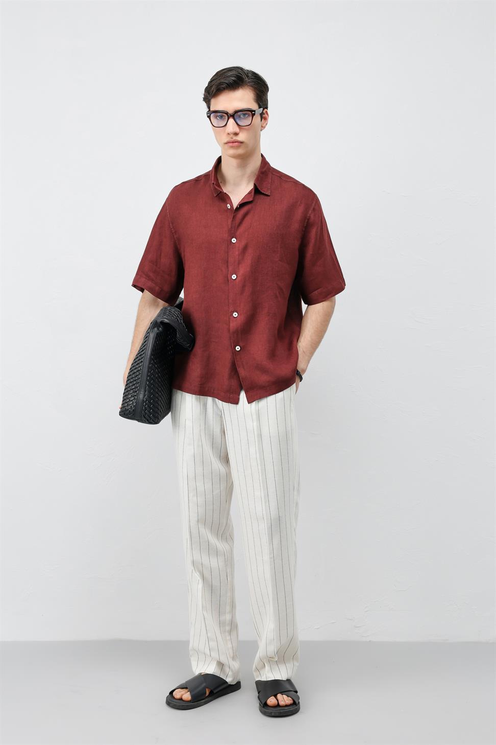 100% Linen Relaxed Mens Shirt