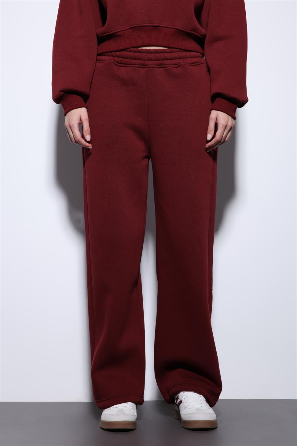 Antioch Bordo Basic Ayarlanabilir Paça Kadın Eşofman Altı