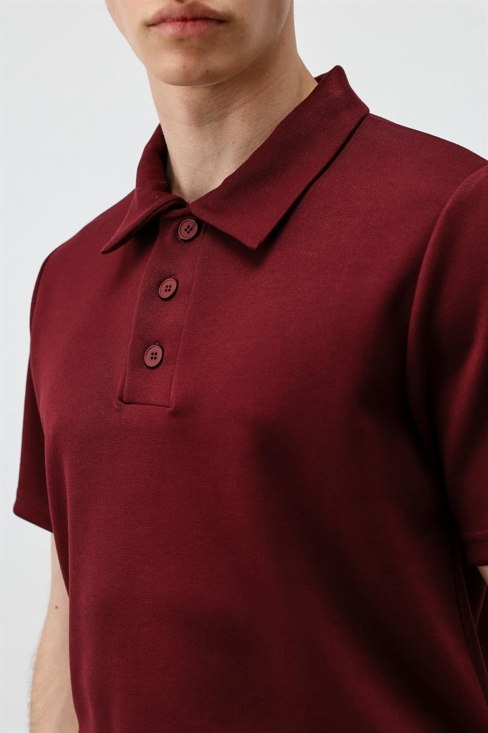Basic Polo-Neck Mens T-Shirt