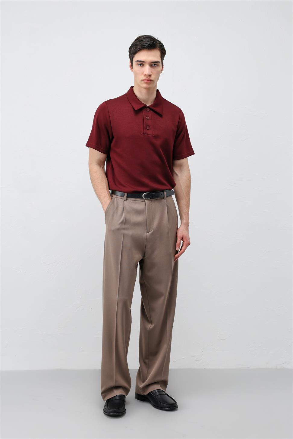 Basic Polo-Neck Mens T-Shirt