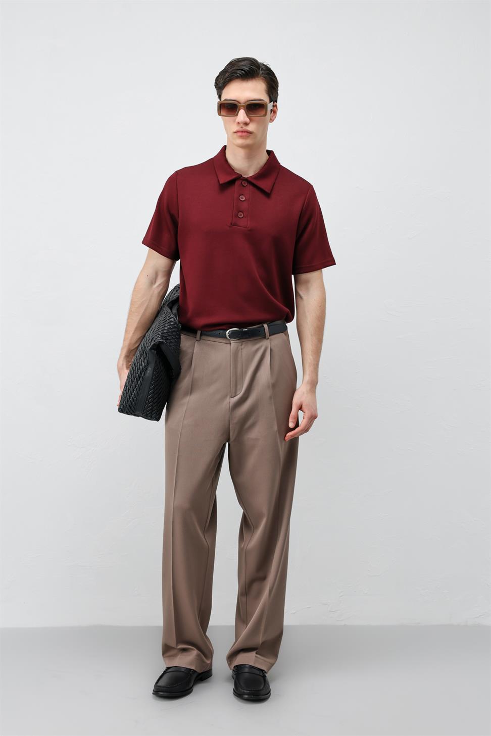 Basic Polo-Neck Mens T-Shirt