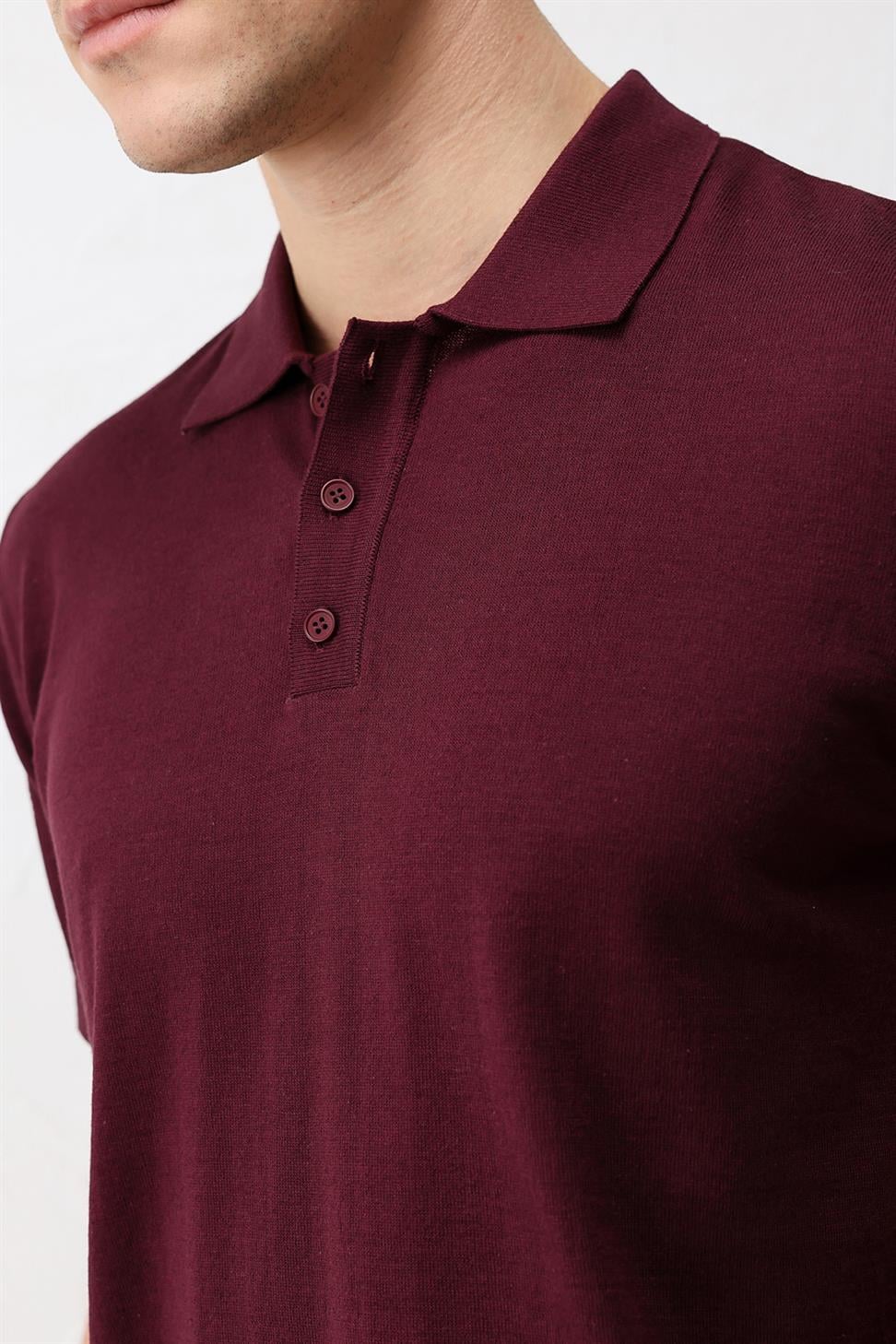 Comfort Slim Polo Neck Mens Knit T-Shirt