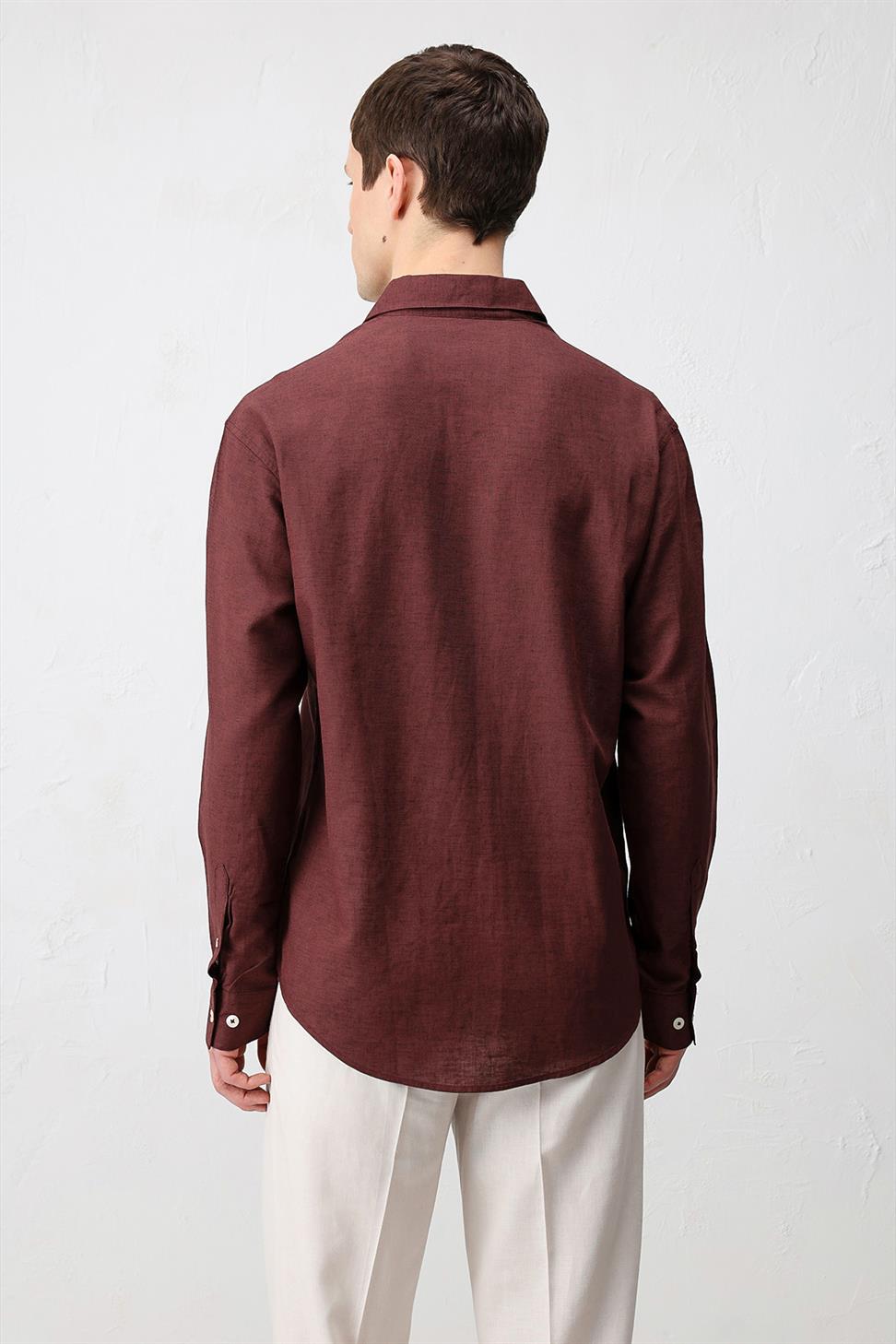 Relax Fit Mens Shirt with Linen Blend