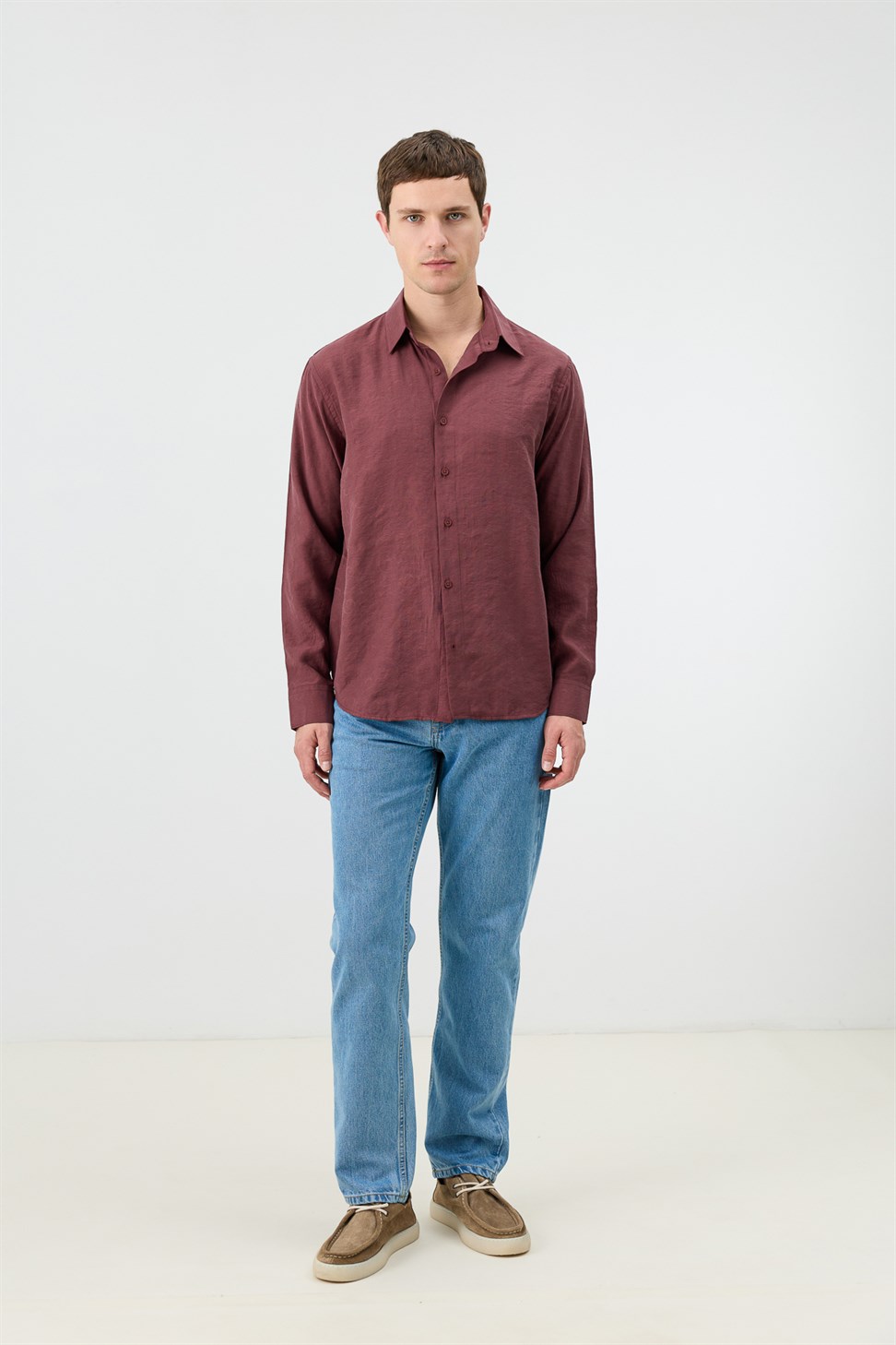Mens Patterned Shirt with Modal Blend