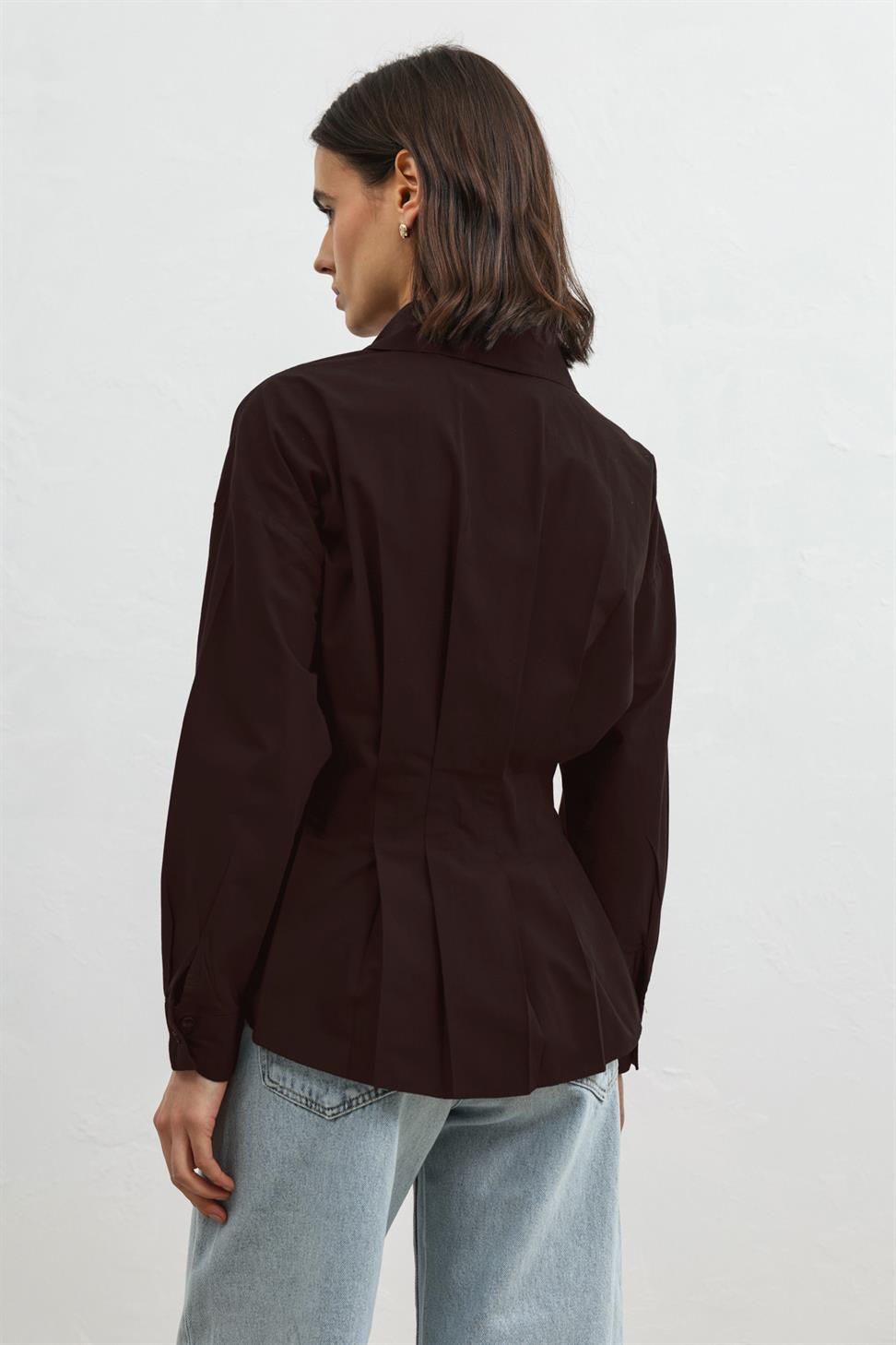 Ruffled Poplin Womens Shirt