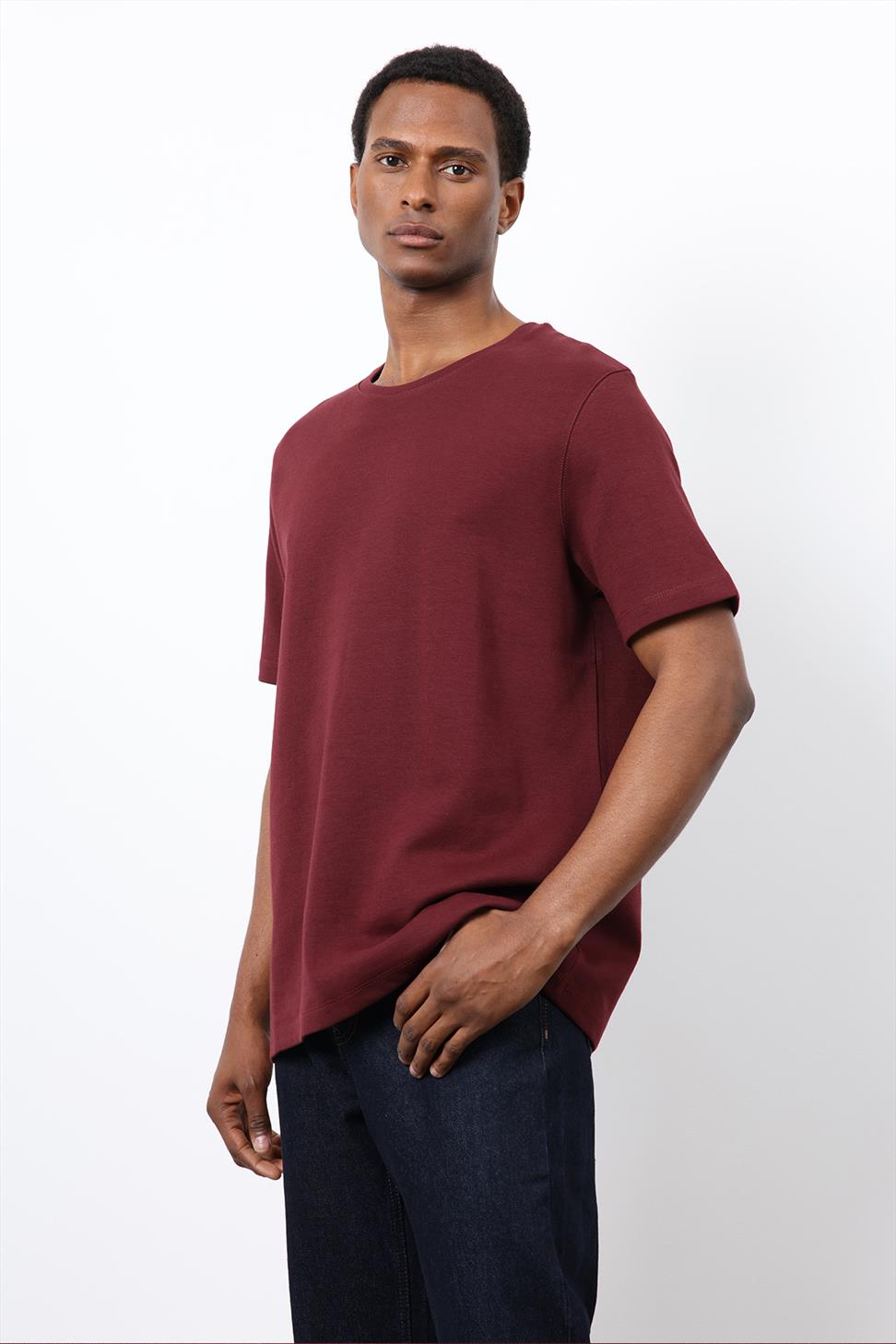 Antioch Bordo Regular Fit Basic Erkek T-Shirt
