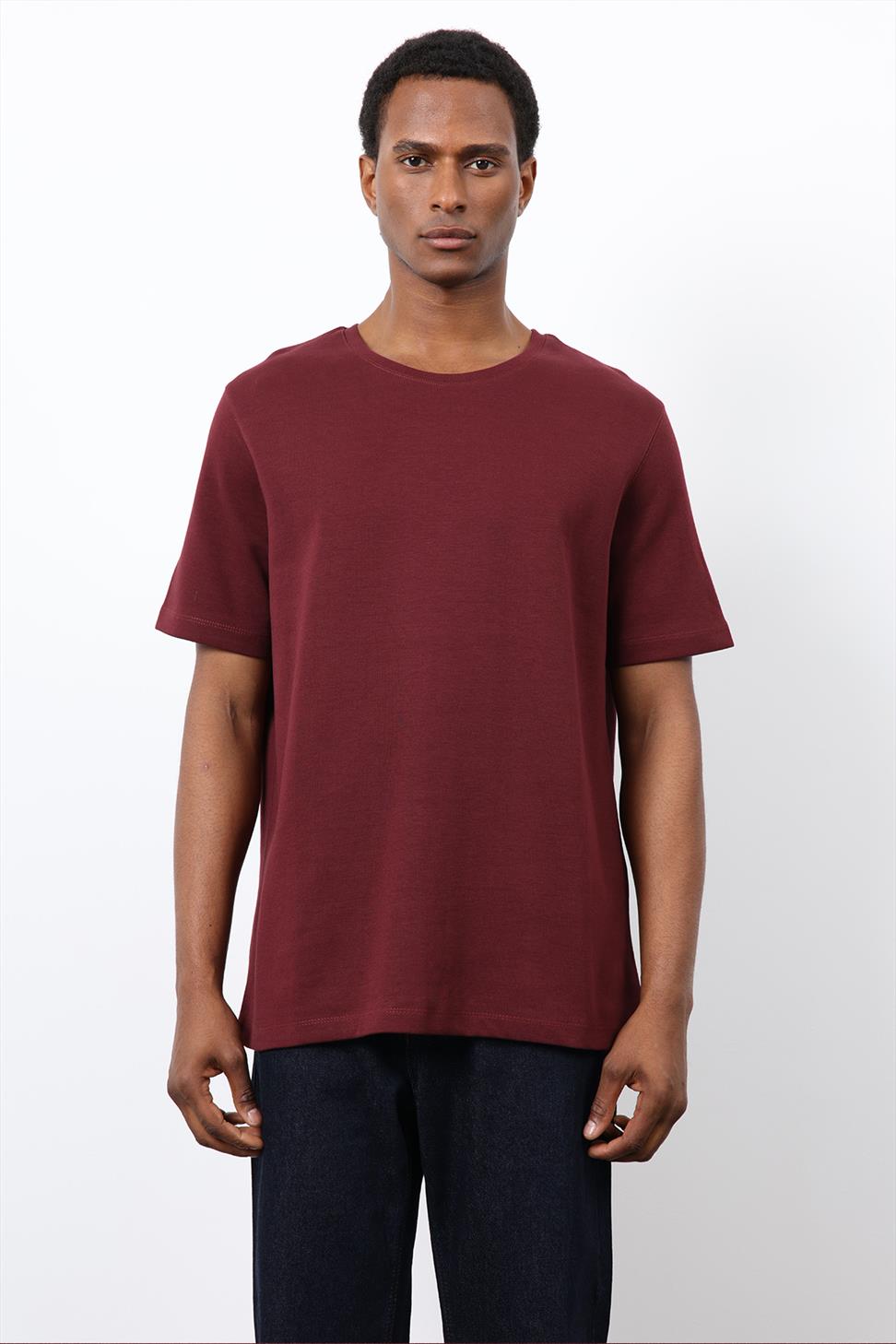 Antioch Bordo Regular Fit Basic Erkek T-Shirt