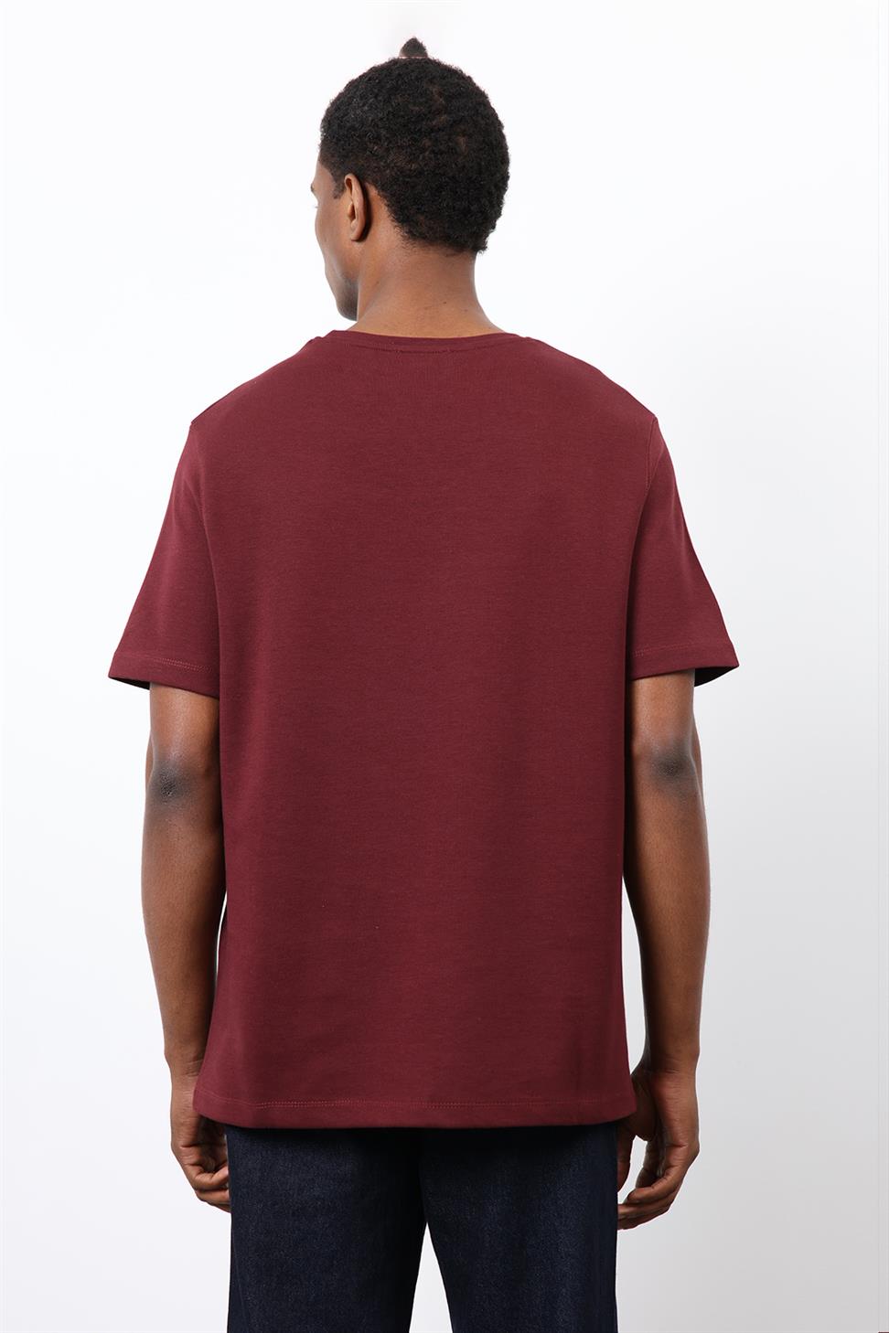 Antioch Bordo Regular Fit Basic Erkek T-Shirt