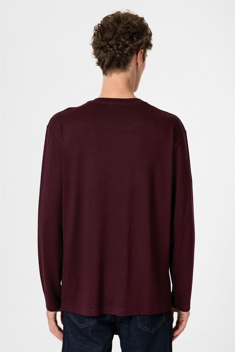 Antioch Bordo Relaxed Fit Basic Erkek T-Shirt