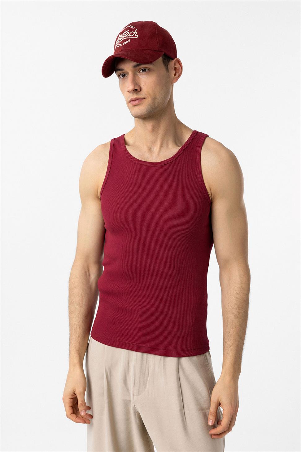 Antioch Bordo Slim Fit Erkek Atlet