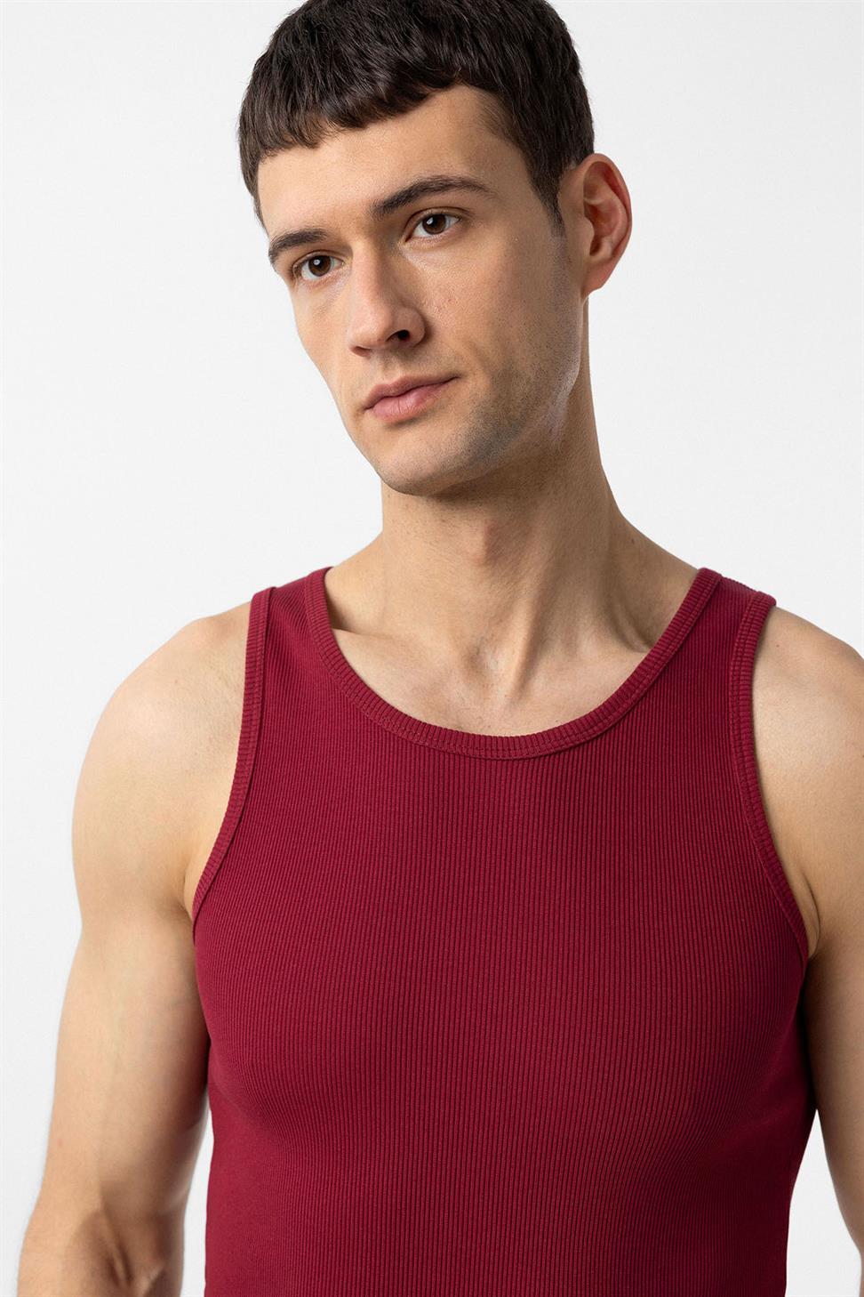 Antioch Bordo Slim Fit Erkek Atlet