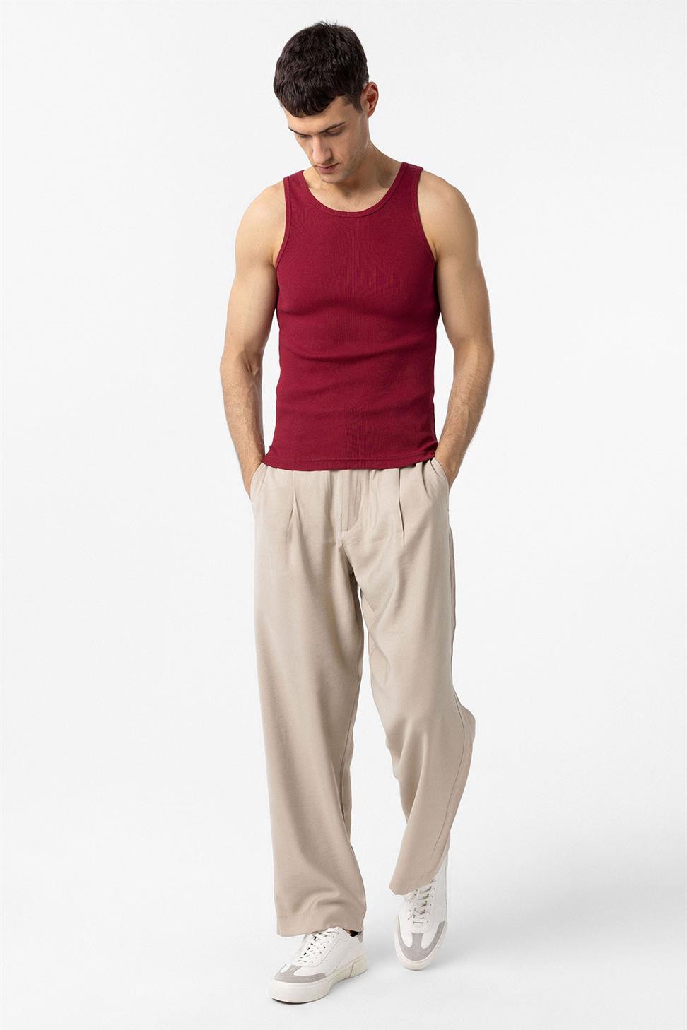 Antioch Bordo Slim Fit Erkek Atlet