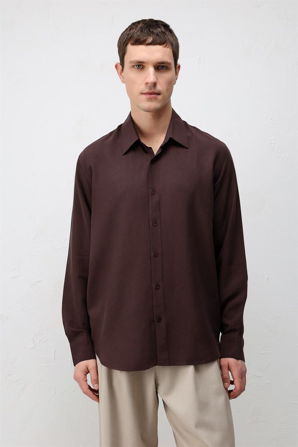 Antioch Bordo Teknik Regular Fit Erkek Gömlek