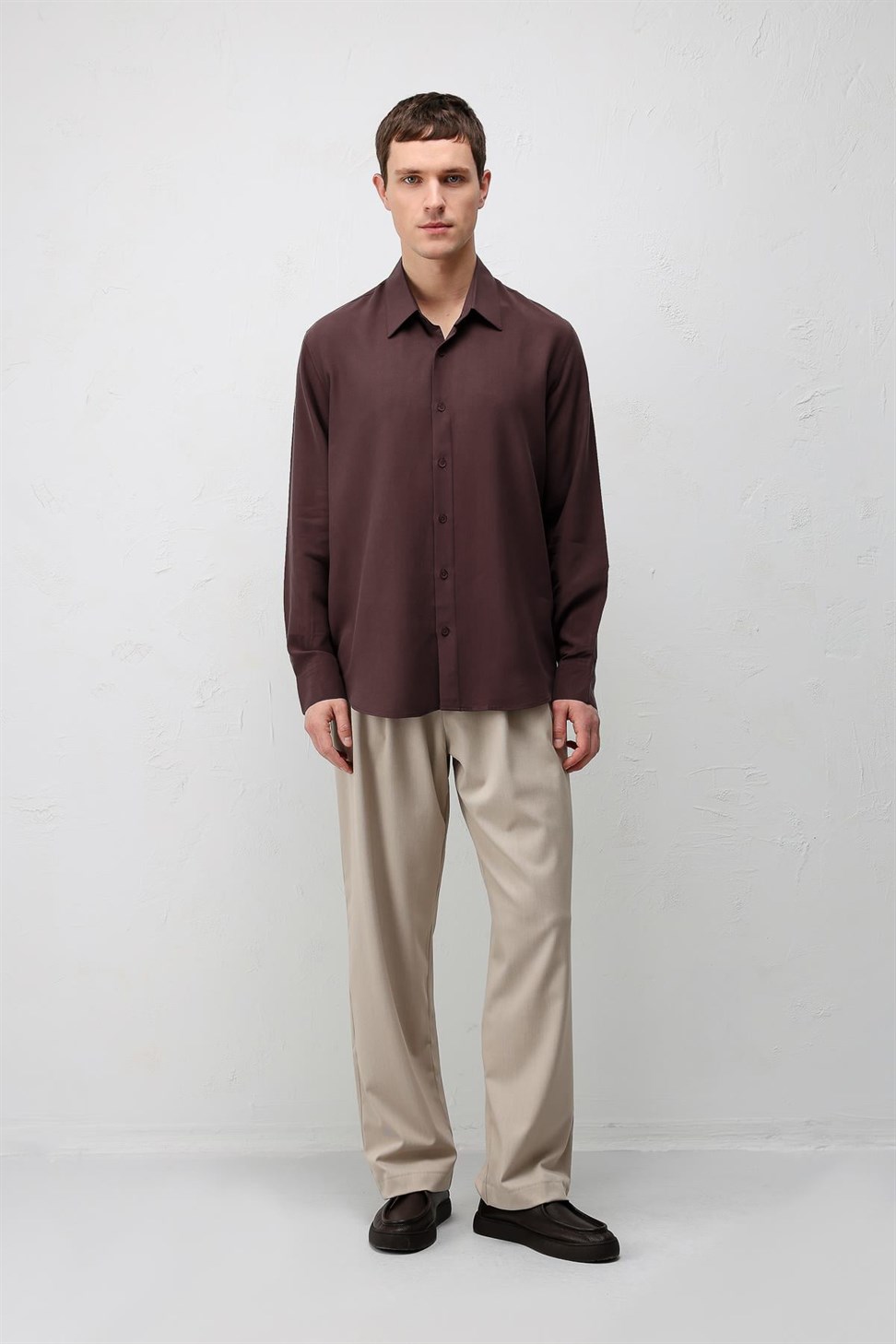 Antioch Bordo Teknik Regular Fit Erkek Gömlek