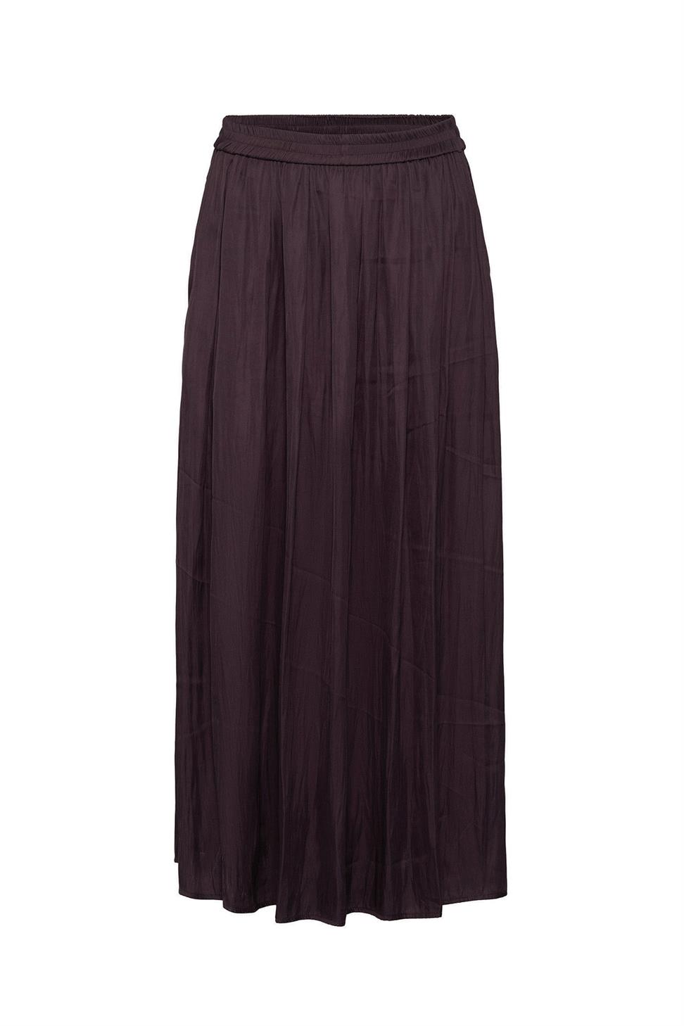 Antioch Bordo Uzun Dökümlü Pilili Kadın Etek