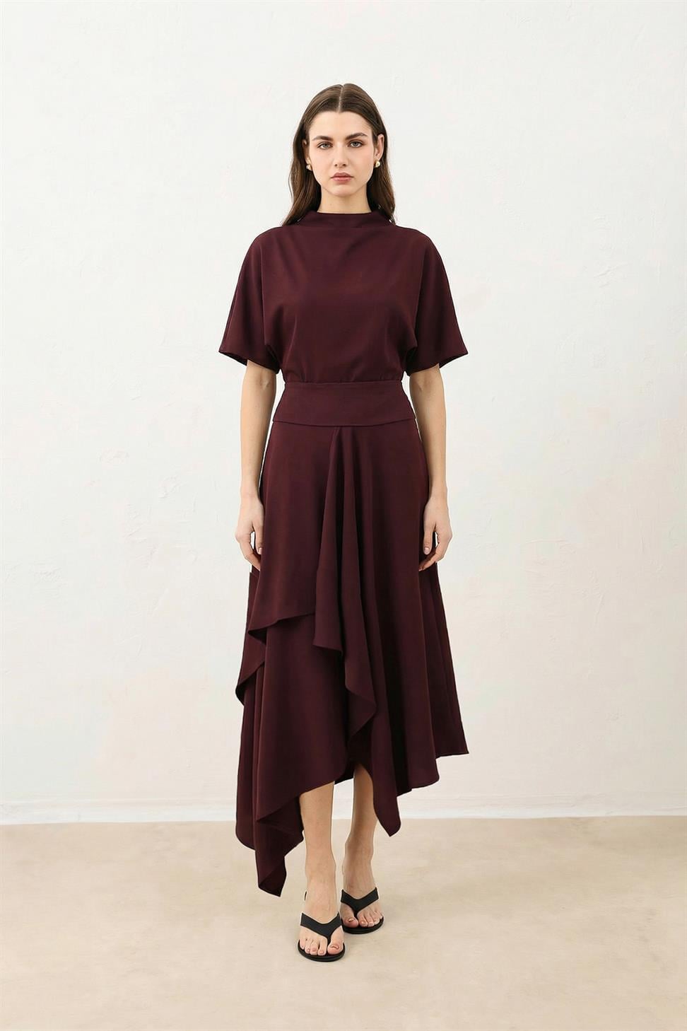 Womens Voluminous Skirt and Blouse Set