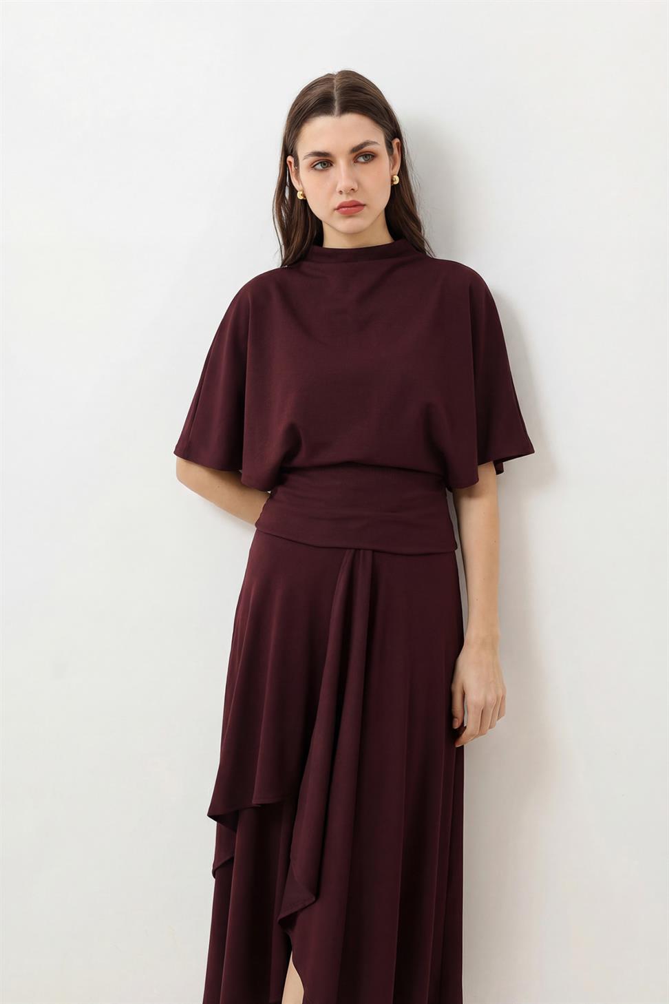Womens Voluminous Skirt and Blouse Set