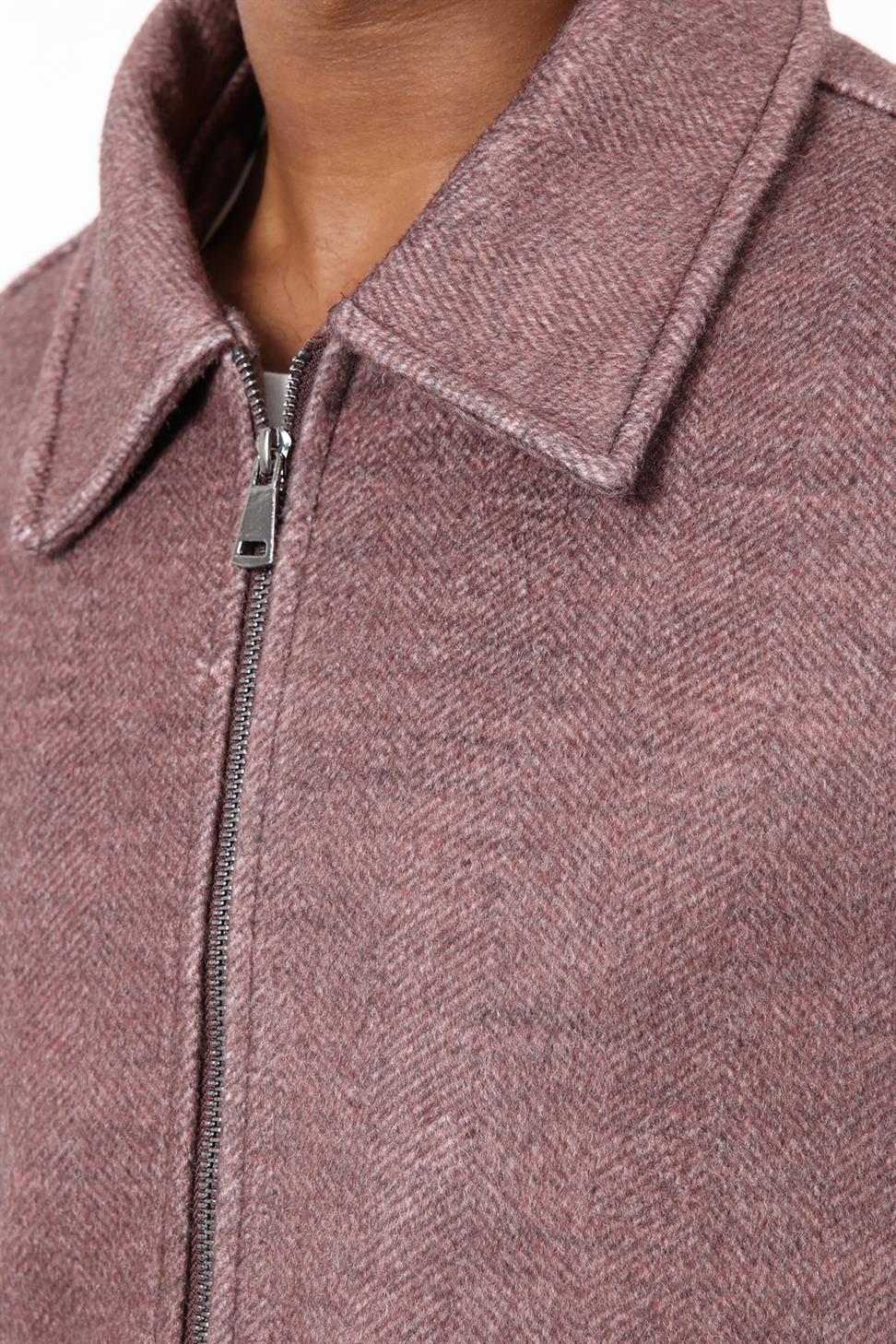 Antioch Bordo Yün Karışımlı Erkek Ceket