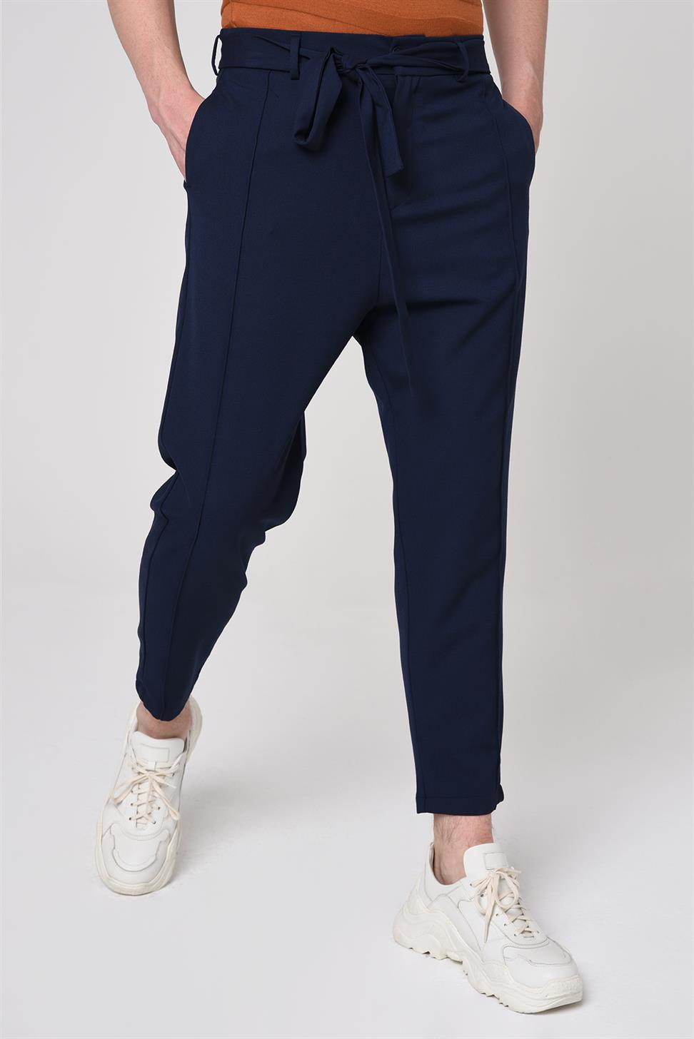 بنطال Boyfriend بحزام الخصر