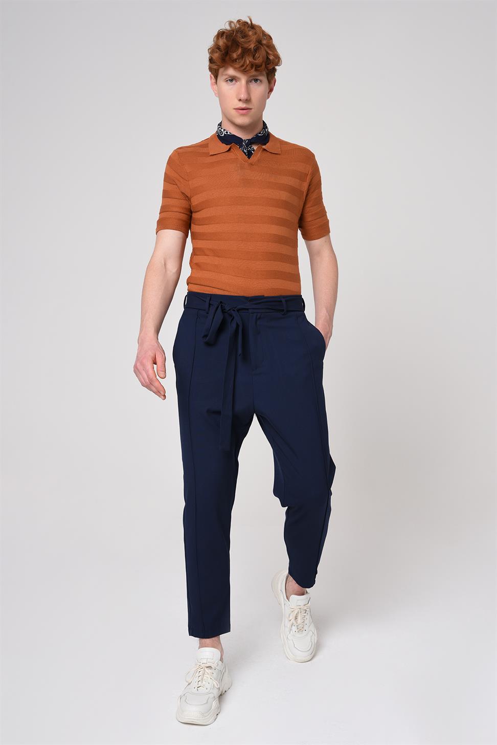 بنطال Boyfriend بحزام الخصر