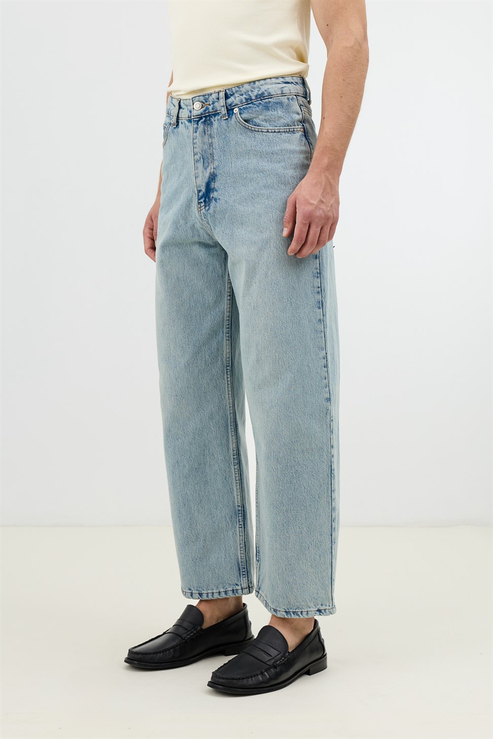 Antioch Buz Mavisi Relax Fit Erkek Jean