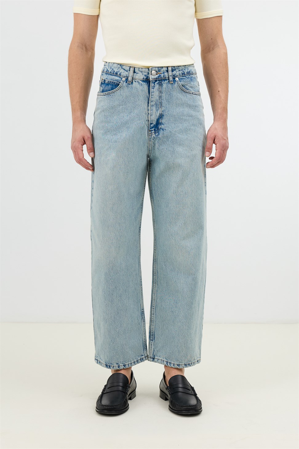Antioch Buz Mavisi Relax Fit Erkek Jean