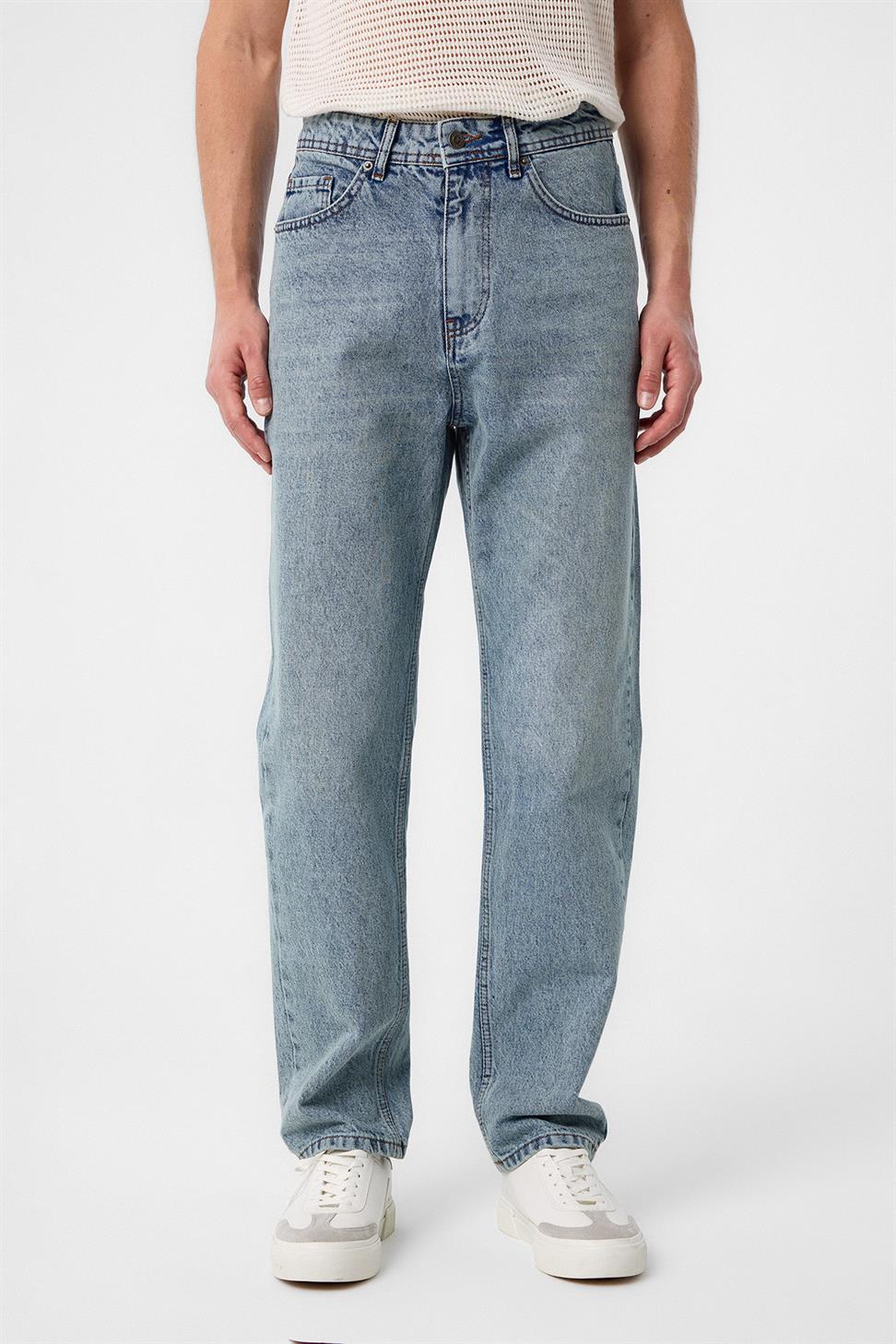 Antioch Buz Mavisi Yüksek Bel Regular Fit Erkek Kot Pantolon