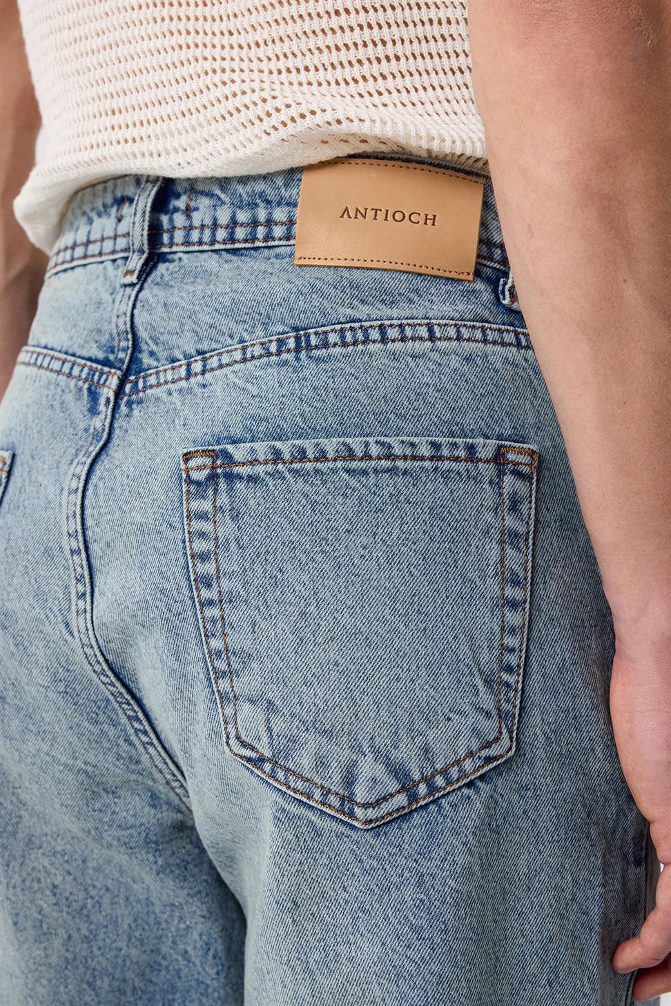 Antioch Buz Mavisi Yüksek Bel Regular Fit Erkek Kot Pantolon