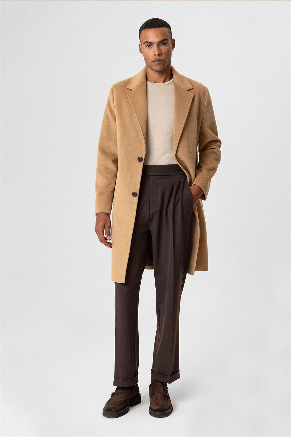 Antioch Camel Dokulu Erkek Kaban