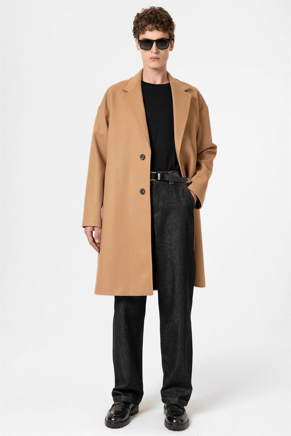 Antioch Camel Oversize Erkek Kaban