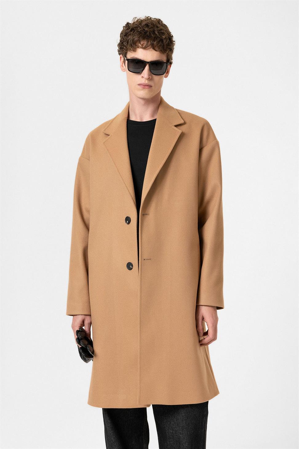 Antioch Camel Oversize Erkek Kaban