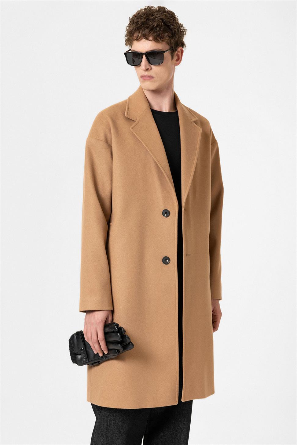 Antioch Camel Oversize Erkek Kaban