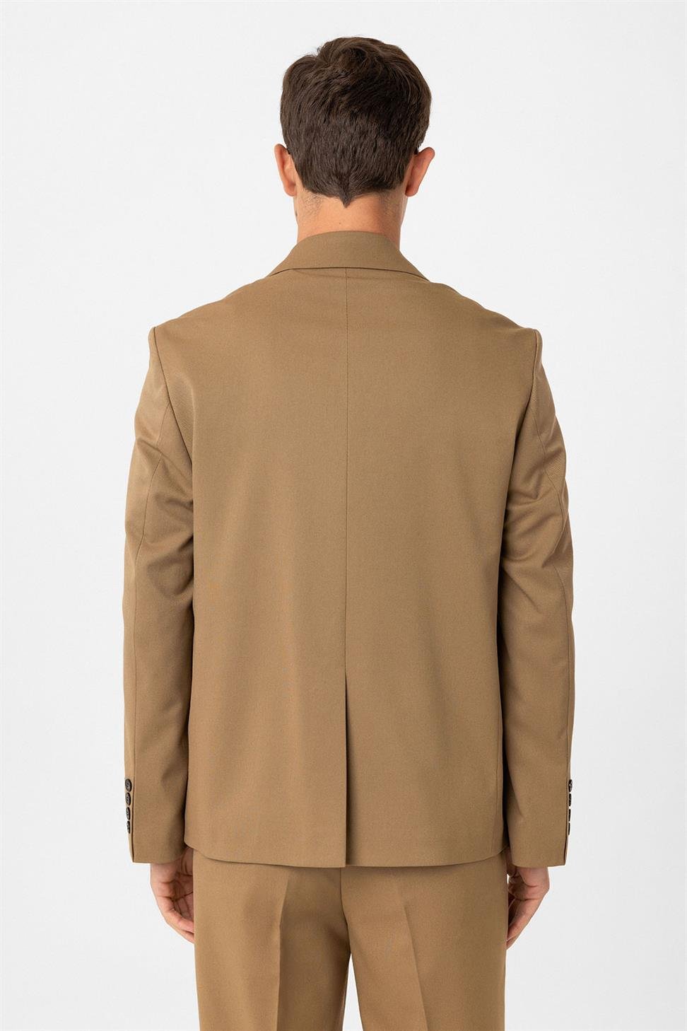 Antioch Camel Relax Fit Erkek Blazer Ceket