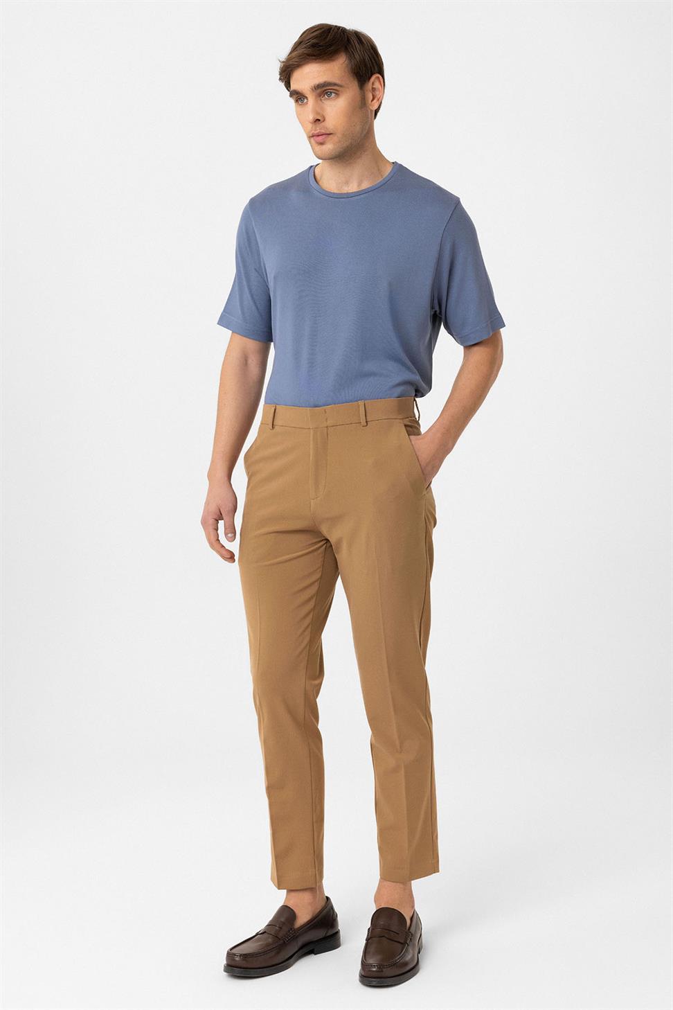 Antioch Camel Slim Fit Comfort Erkek Pantolon