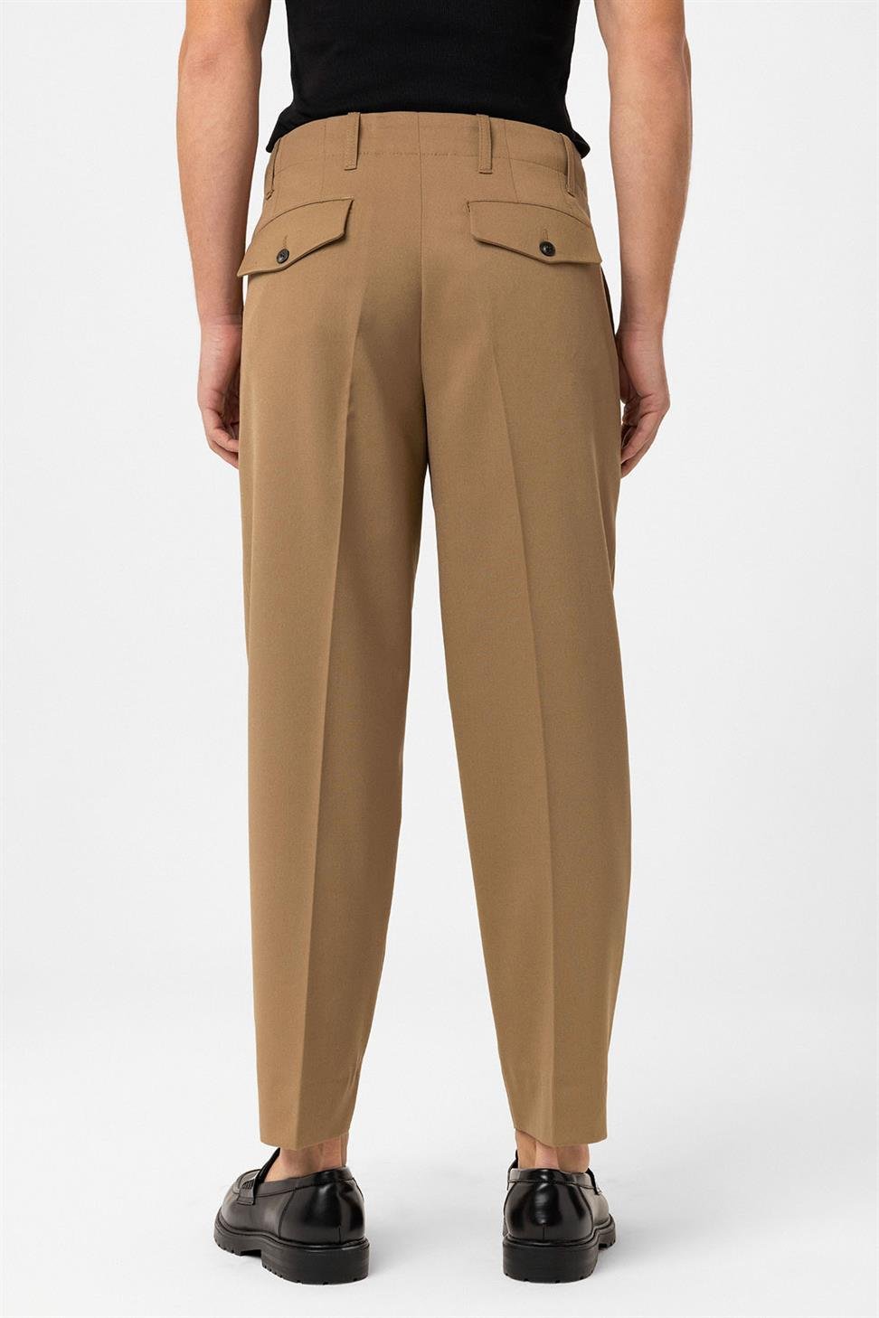 Antioch Camel Yüksek Bel Straight Fit Erkek Pantolon