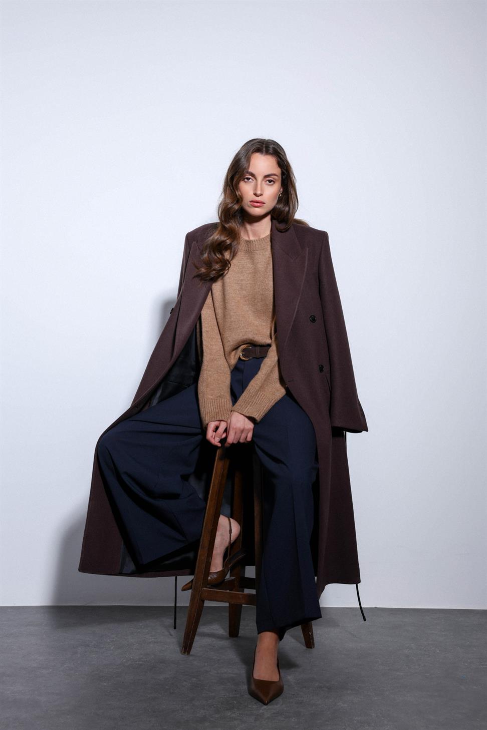 Antioch Camel Yün Karışımlı Kadın Kazak