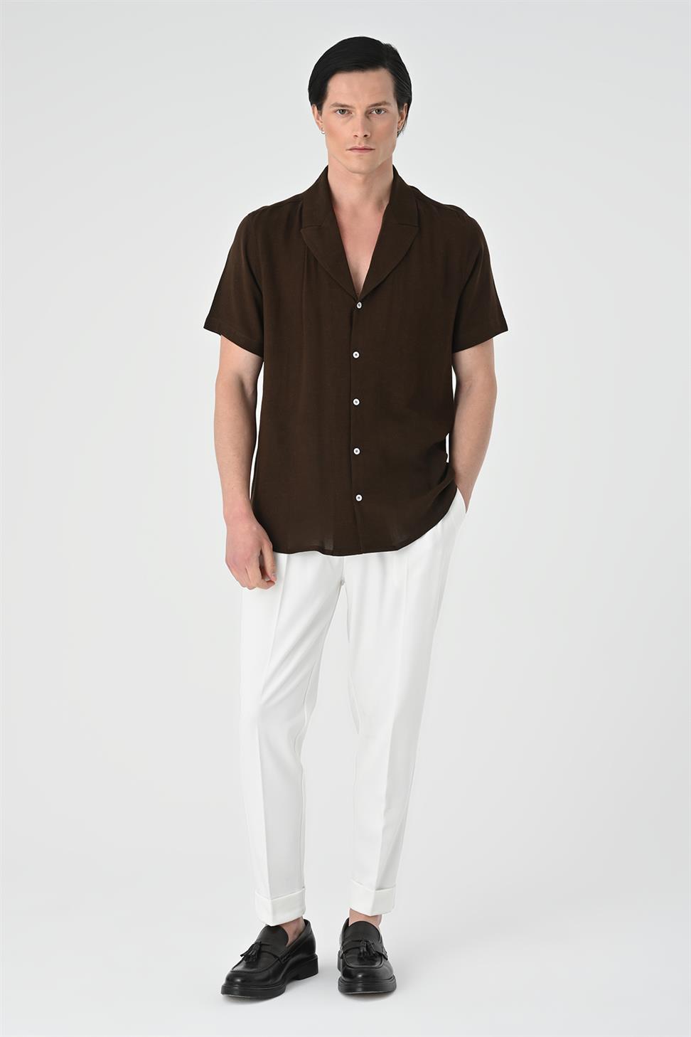 سترة طوق قميص الرجال