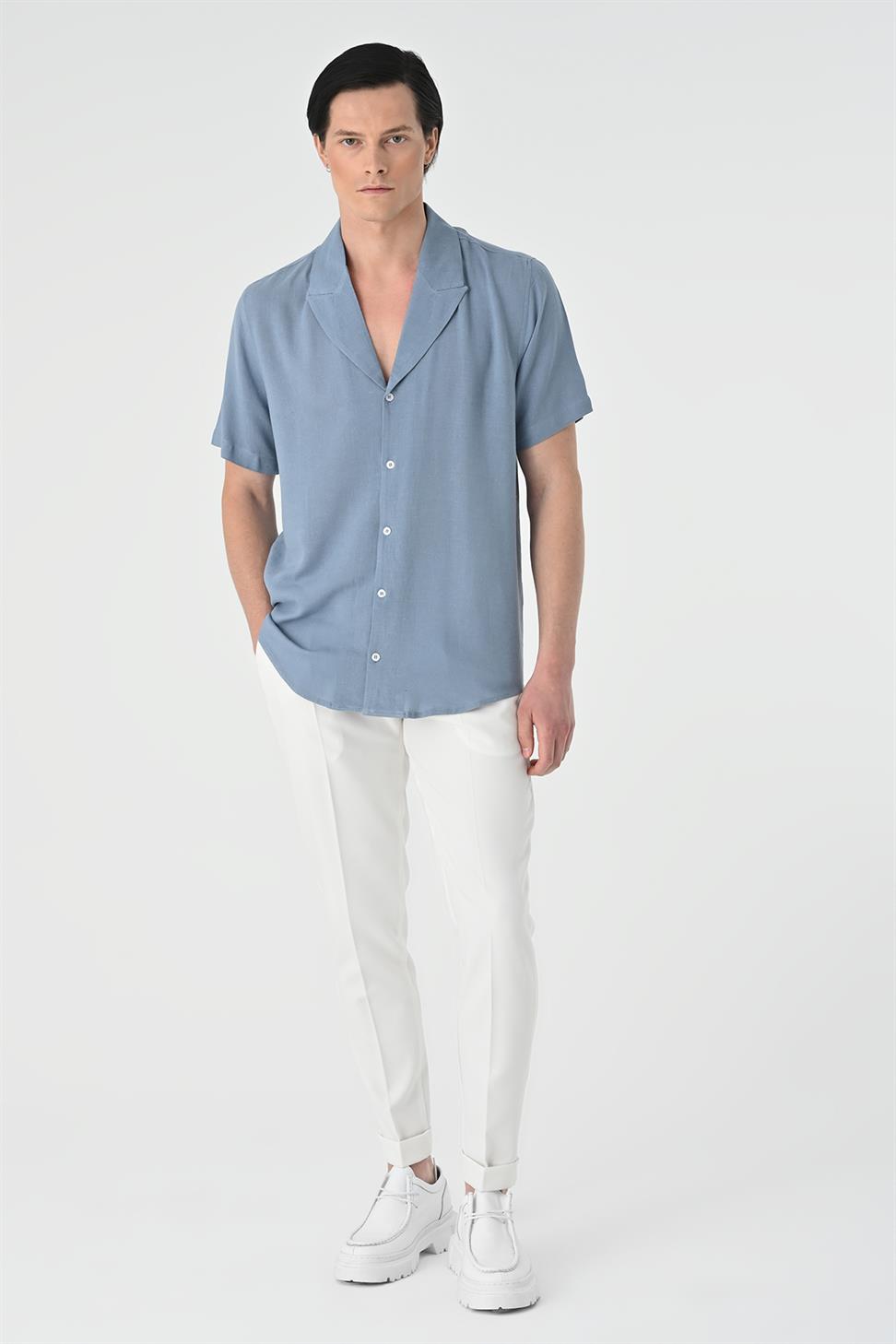 سترة طوق قميص الرجال