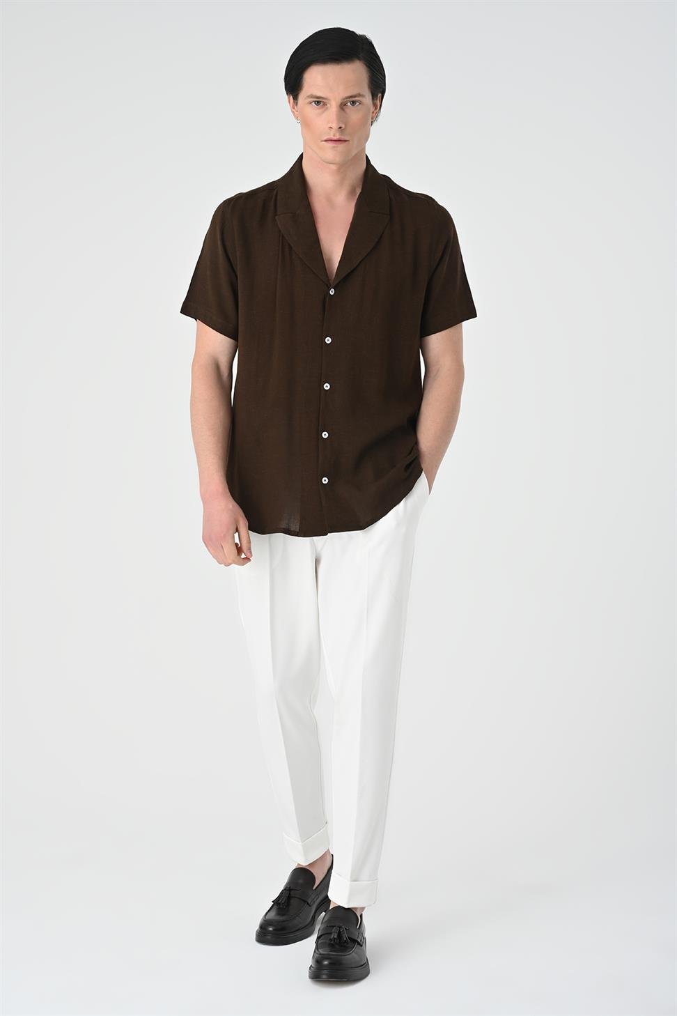 سترة طوق قميص الرجال