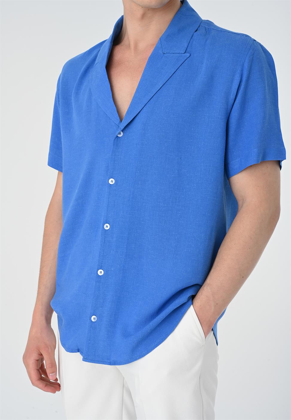 سترة طوق قميص الرجال