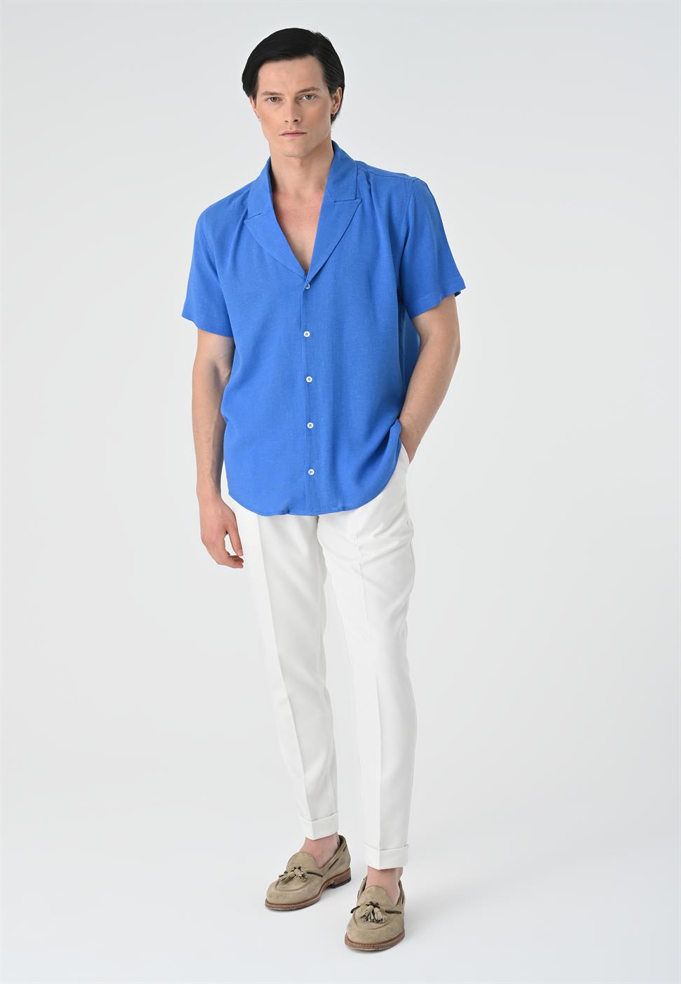 سترة طوق قميص الرجال