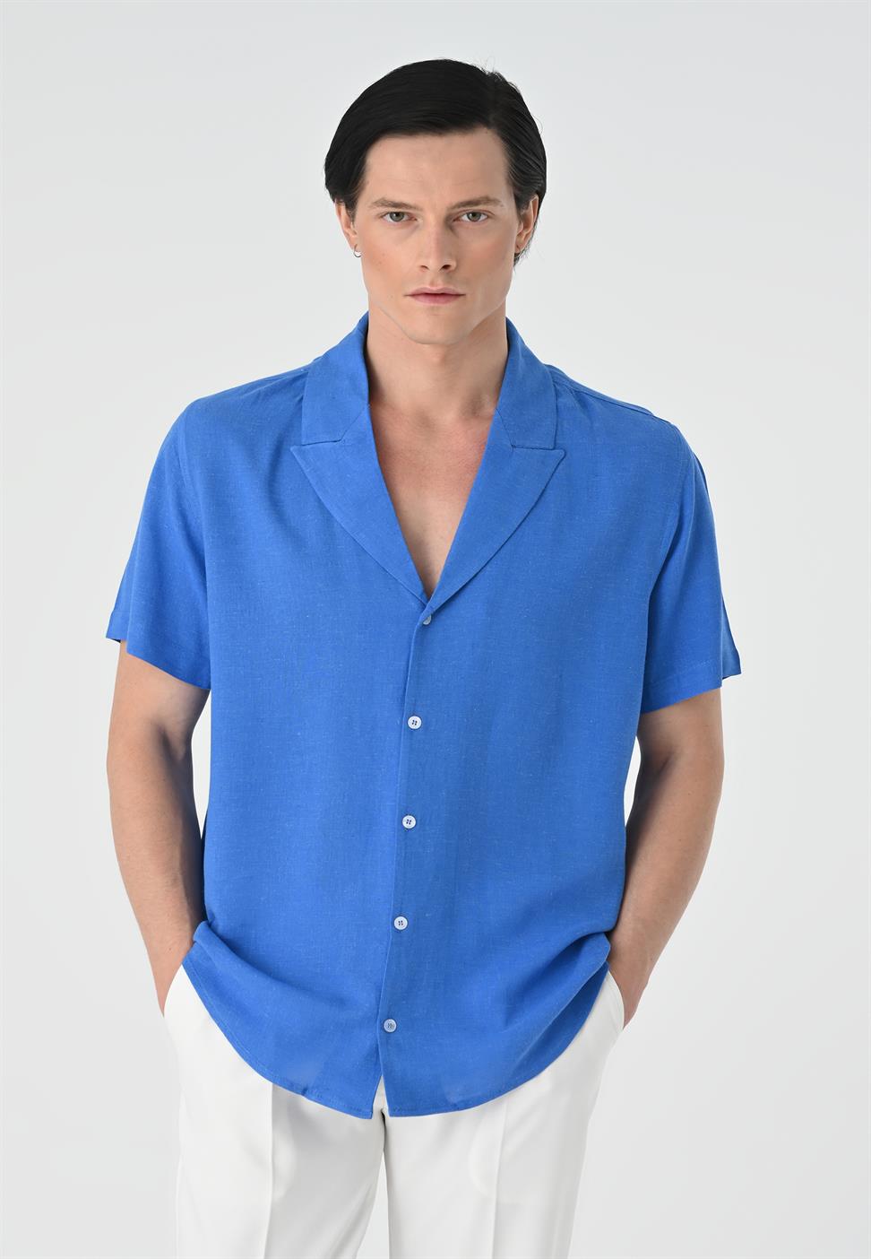 سترة طوق قميص الرجال