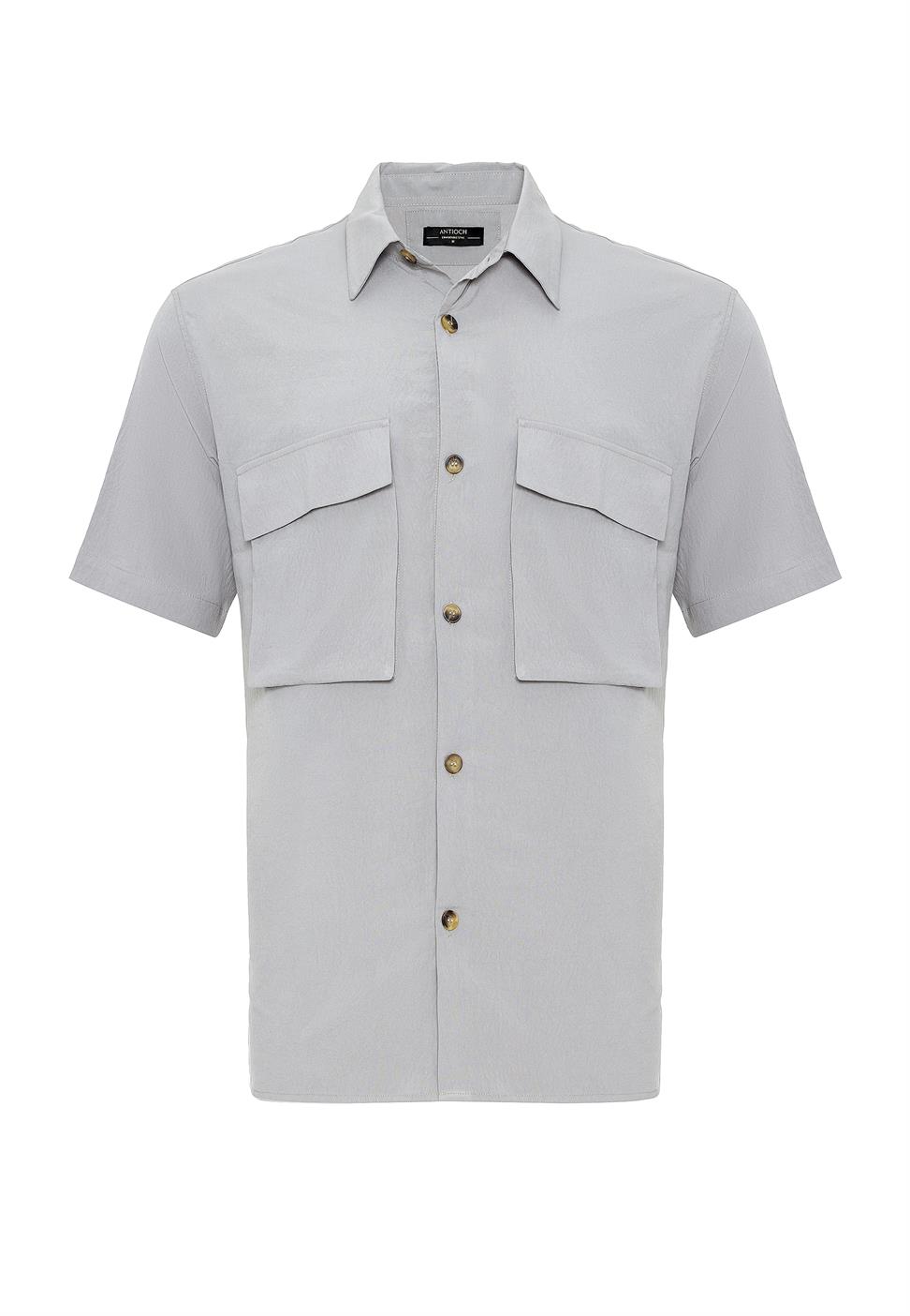 قميص رجالي بجيب مزدوج