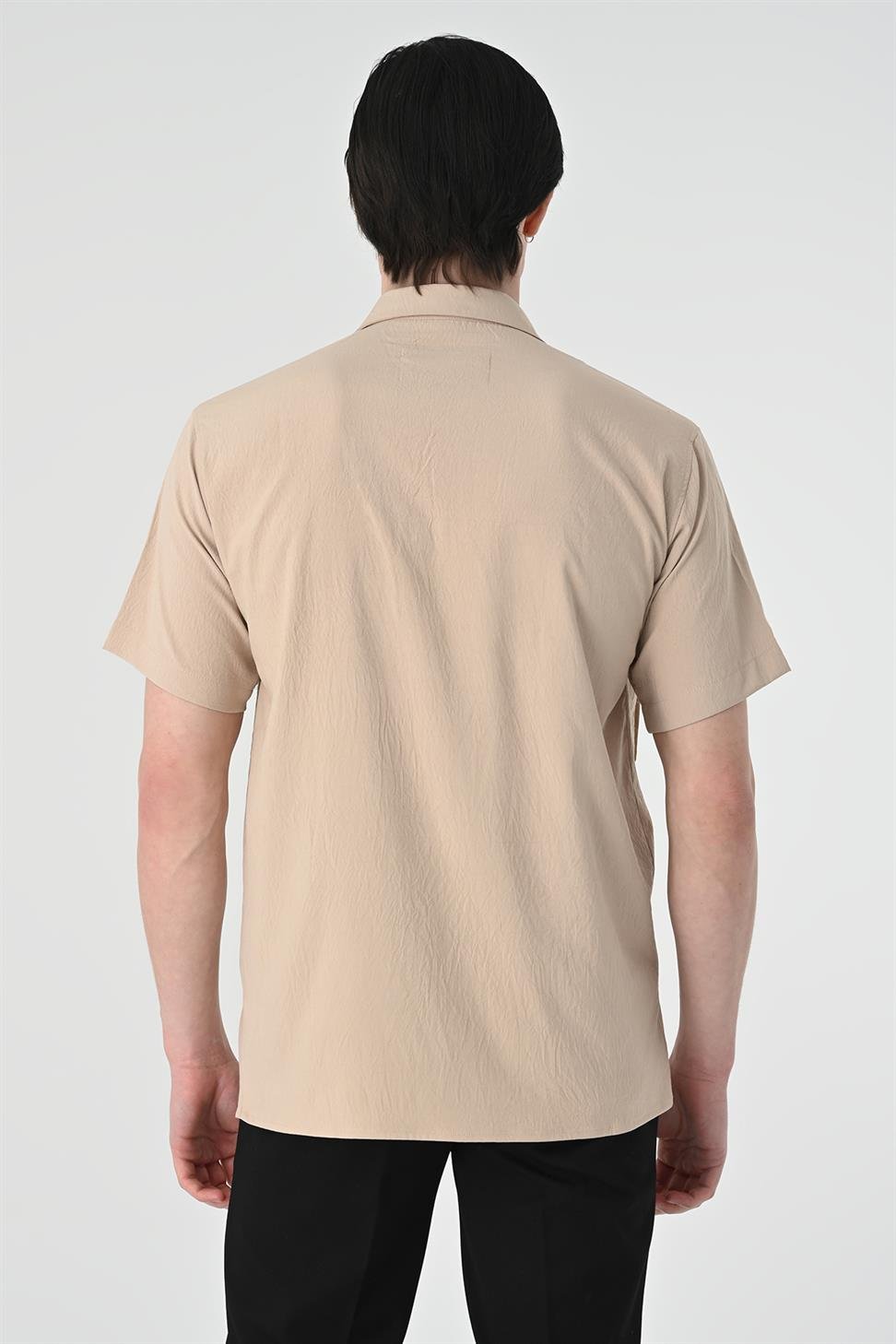 قميص رجالي بجيب مزدوج