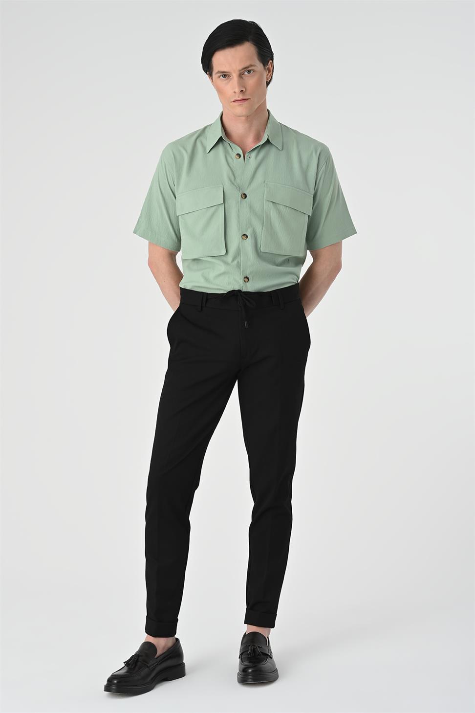 قميص رجالي بجيب مزدوج