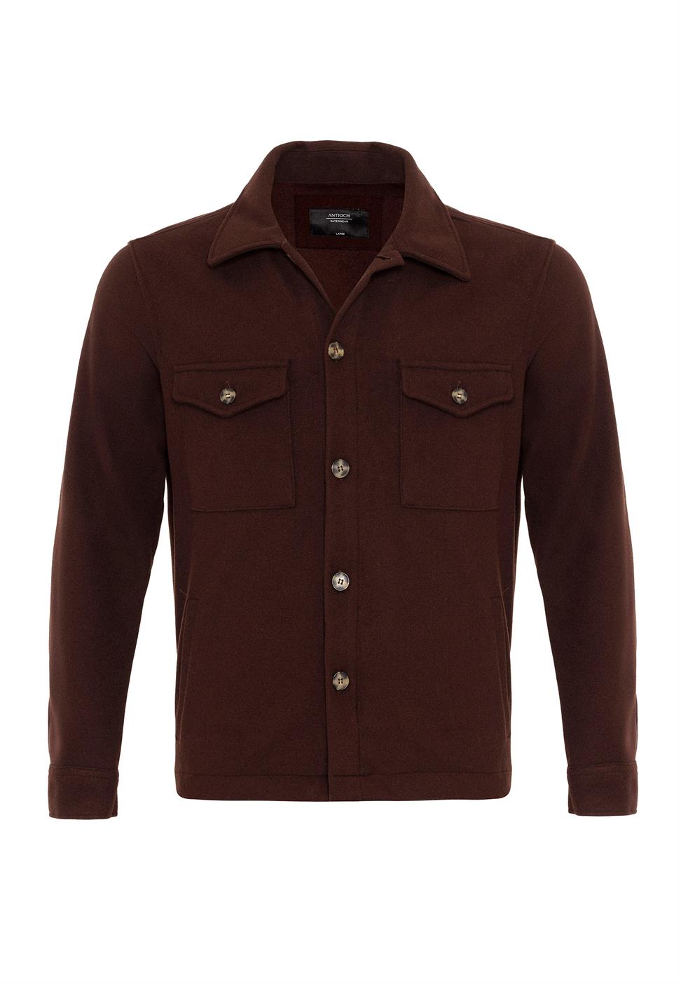 قميص رجالي بجيب مزدوج بقصة عادية