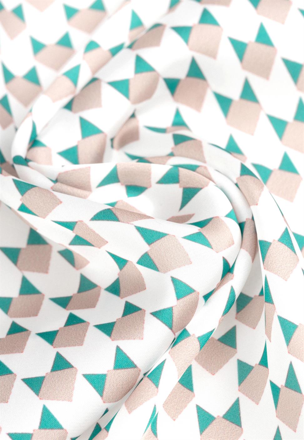 منديل مزدوج اللون مربع منقوش