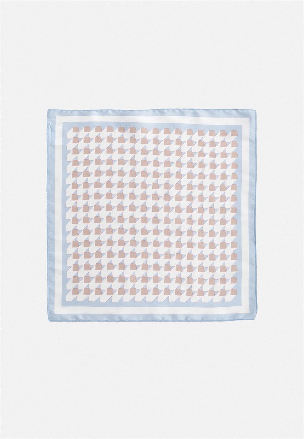 منديل مزدوج اللون مربع منقوش